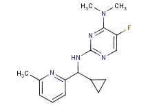 N~2~-[cyclopropyl(6-methylpyridin-2-yl)methyl]-5-fluoro-N~4~,N~4~-dimethylpyrimidine-2,4-diamine