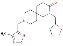 9-[(4-methyl-1,2,5-oxadiazol-3-yl)methyl]-2-(tetrahydrofuran-2-ylmethyl)-2,9-diazaspiro[5.5]undecan-3-one