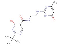 2-tert-butyl-4-hydroxy-N-{2-[(4-methyl-6-oxo-1,6-dihydropyrimidin-2-yl)amino]ethyl}pyrimidine-5-carboxamide