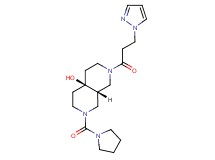 (4aR*,8aR*)-2-[3-(1H-pyrazol-1-yl)propanoyl]-7-(pyrrolidin-1-ylcarbonyl)octahydro-2,7-naphthyridin-4a(2H)-ol
