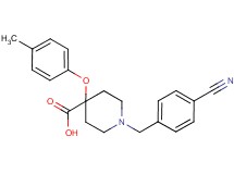 1-(4-cyanobenzyl)-4-(4-methylphenoxy)piperidine-4-carboxylic acid