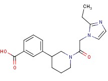 3-{1-[(2-ethyl-1H-imidazol-1-yl)acetyl]piperidin-3-yl}benzoic acid