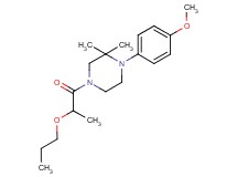 1-(4-methoxyphenyl)-2,2-dimethyl-4-(2-propoxypropanoyl)piperazine