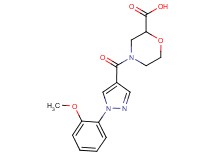4-{[1-(2-methoxyphenyl)-1H-pyrazol-4-yl]carbonyl}-2-morpholinecarboxylic acid