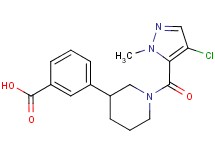 3-{1-[(4-chloro-1-methyl-1H-pyrazol-5-yl)carbonyl]piperidin-3-yl}benzoic acid
