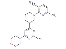 6-methyl-2-{3-[2-methyl-6-(4-morpholinyl)-4-pyrimidinyl]-1-piperidinyl}nicotinonitrile