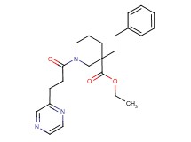 ethyl 3-(2-phenylethyl)-1-[3-(2-pyrazinyl)propanoyl]-3-piperidinecarboxylate
