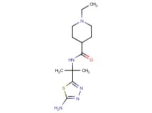 N-[1-(5-amino-1,3,4-thiadiazol-2-yl)-1-methylethyl]-1-ethylpiperidine-4-carboxamide