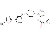 N-(1-{1-[3-(5-methyl-2-furyl)benzyl]-4-piperidinyl}-1H-pyrazol-5-yl)cyclopropanecarboxamide