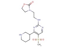 3-(2-{[5-(methylsulfonyl)-4-(3-piperidinyl)-2-pyrimidinyl]amino}ethyl)-1,3-oxazolidin-2-one hydrochloride