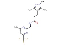 N-{[4-methyl-6-(trifluoromethyl)pyrimidin-2-yl]methyl}-3-(1,3,5-trimethyl-1H-pyrazol-4-yl)propanamide