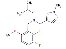 (2,3-difluoro-6-methoxybenzyl)isobutyl[(1-methyl-1H-pyrazol-4-yl)methyl]amine