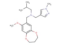 N-[(8-methoxy-3,4-dihydro-2H-1,5-benzodioxepin-7-yl)methyl]-2-methyl-N-[(1-methyl-1H-pyrazol-4-yl)methyl]propan-1-amine