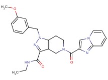 N-ethyl-5-(imidazo[1,2-a]pyridin-2-ylcarbonyl)-1-(3-methoxybenzyl)-4,5,6,7-tetrahydro-1H-pyrazolo[4,3-c]pyridine-3-carboxamide