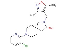 8-(3-chloro-2-pyridinyl)-2-[(3,5-dimethyl-4-isoxazolyl)methyl]-2,8-diazaspiro[4.5]decan-3-one