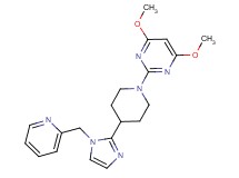 4,6-dimethoxy-2-{4-[1-(pyridin-2-ylmethyl)-1H-imidazol-2-yl]piperidin-1-yl}pyrimidine