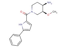 (3S*,4R*)-3-methoxy-1-[(5-phenyl-1H-pyrrol-2-yl)carbonyl]piperidin-4-amine