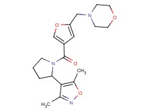 4-[(4-{[2-(3,5-dimethyl-4-isoxazolyl)-1-pyrrolidinyl]carbonyl}-2-furyl)methyl]morpholine