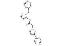 N-(1-benzyl-1H-pyrazol-5-yl)-2-(3-pyridin-2-yl-1H-pyrazol-1-yl)acetamide