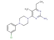 4-[4-(3-chlorophenyl)piperazin-1-yl]-6-ethyl-5-methylpyrimidin-2-amine