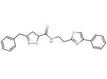 3-benzyl-N-[2-(4-phenyl-1,3-thiazol-2-yl)ethyl]-4,5-dihydro-5-isoxazolecarboxamide