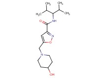 5-[(4-hydroxypiperidin-1-yl)methyl]-N-(1-isopropyl-2-methylpropyl)isoxazole-3-carboxamide