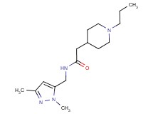 N-[(1,3-dimethyl-1H-pyrazol-5-yl)methyl]-2-(1-propyl-4-piperidinyl)acetamide