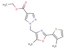 ethyl 1-{[5-methyl-2-(3-methyl-2-thienyl)-1,3-oxazol-4-yl]methyl}-1H-pyrazole-4-carboxylate