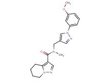 N-{[1-(3-methoxyphenyl)-1H-pyrazol-4-yl]methyl}-N-methyl-4,5,6,7-tetrahydropyrazolo[1,5-a]pyridine-3-carboxamide