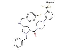 (3R,5S)-1-benzyl-N-(4-fluorobenzyl)-5-({4-[3-(trifluoromethyl)phenyl]-1-piperazinyl}carbonyl)-3-pyrrolidinamine