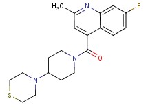 7-fluoro-2-methyl-4-[(4-thiomorpholin-4-ylpiperidin-1-yl)carbonyl]quinoline
