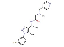 N-{1-[1-(3-fluorophenyl)-5-methyl-1H-pyrazol-4-yl]ethyl}-2-[methyl(pyridin-4-ylmethyl)amino]acetamide