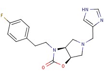 (3aS*,6aR*)-3-[2-(4-fluorophenyl)ethyl]-5-(1H-imidazol-4-ylmethyl)hexahydro-2H-pyrrolo[3,4-d][1,3]oxazol-2-one