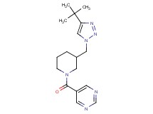 5-({3-[(4-tert-butyl-1H-1,2,3-triazol-1-yl)methyl]piperidin-1-yl}carbonyl)pyrimidine