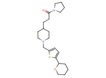4-[3-oxo-3-(1-pyrrolidinyl)propyl]-1-{[5-(tetrahydro-2H-pyran-2-yl)-2-thienyl]methyl}piperidine