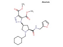 dimethyl 1-((3S,5S)-1-(cyclohexylmethyl)-5-{[(2-furylmethyl)amino]carbonyl}-3-pyrrolidinyl)-1H-1,2,3-triazole-4,5-dicarboxylate