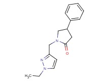 1-[(1-ethyl-1H-pyrazol-3-yl)methyl]-4-phenylpyrrolidin-2-one