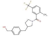 [4-({1-[2-methyl-5-(trifluoromethyl)benzoyl]pyrrolidin-3-yl}methyl)phenyl]methanol