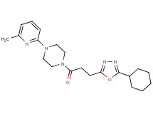 1-[3-(5-cyclohexyl-1,3,4-oxadiazol-2-yl)propanoyl]-4-(6-methyl-2-pyridinyl)piperazine
