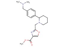 methyl 2-[(2-{4-[(dimethylamino)methyl]phenyl}-1-piperidinyl)methyl]-1,3-oxazole-4-carboxylate