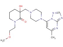 3-hydroxy-1-(2-methoxyethyl)-3-{[4-(5-methyl[1,2,4]triazolo[1,5-a]pyrimidin-7-yl)piperazin-1-yl]methyl}piperidin-2-one