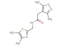 2-(3,5-dimethyl-4-isoxazolyl)-N-[(4,5-dimethyl-1,3-thiazol-2-yl)methyl]acetamide trifluoroacetate