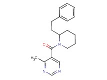 4-methyl-5-{[2-(2-phenylethyl)-1-piperidinyl]carbonyl}pyrimidine