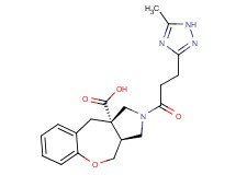 (3aS*,10aS*)-2-[3-(5-methyl-1H-1,2,4-triazol-3-yl)propanoyl]-2,3,3a,4-tetrahydro-1H-[1]benzoxepino[3,4-c]pyrrole-10a(10H)-carboxylic acid