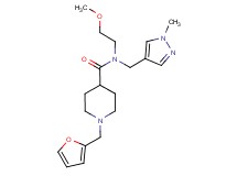 1-(2-furylmethyl)-N-(2-methoxyethyl)-N-[(1-methyl-1H-pyrazol-4-yl)methyl]piperidine-4-carboxamide