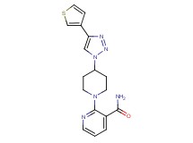 2-{4-[4-(3-thienyl)-1H-1,2,3-triazol-1-yl]piperidin-1-yl}nicotinamide