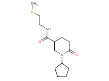 1-cyclopentyl-N-[2-(methylthio)ethyl]-6-oxo-3-piperidinecarboxamide