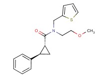 (1R*,2R*)-N-(2-methoxyethyl)-2-phenyl-N-(2-thienylmethyl)cyclopropanecarboxamide