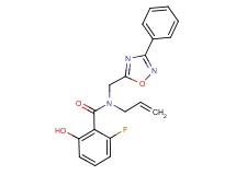 N-allyl-2-fluoro-6-hydroxy-N-[(3-phenyl-1,2,4-oxadiazol-5-yl)methyl]benzamide