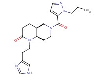 (4aS*,8aR*)-1-[2-(1H-imidazol-4-yl)ethyl]-6-[(1-propyl-1H-pyrazol-5-yl)carbonyl]octahydro-1,6-naphthyridin-2(1H)-one